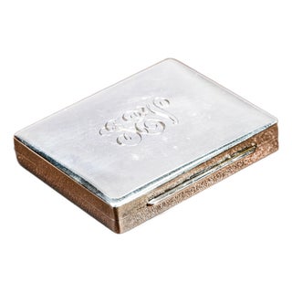 Beautiful Heavy Antique Sterling Silver Jewelry Pill Trinket Desk Box Home Decor For Sale