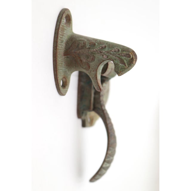 Antique Right Swing Bronze Victorian Ice Box Latch For Sale - Image 4 of 6