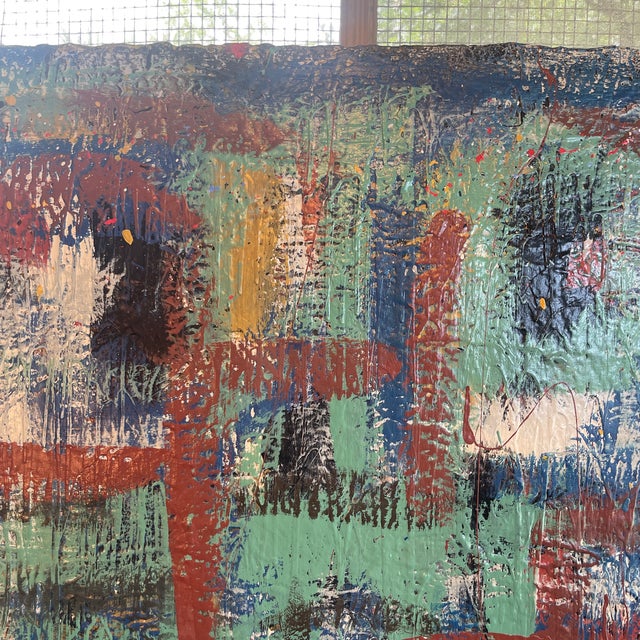 Hello” by John Frates, Huge, Mid Century Modern, Abstract, Hang Multi-Direction, Unframed Is 48x60x1 1/2 In., #1713, 2 Frame Choices Add $1,000. Obo, For Sale - Image 4 of 12