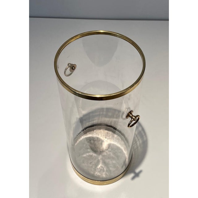 Round umbrella stand in lucite and brass. French work. Circa 1970 For Sale - Image 16 of 18