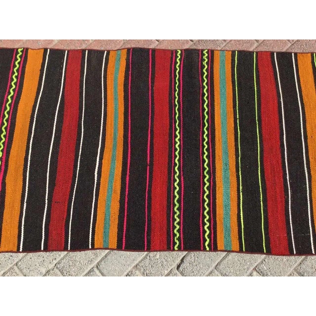 1960s Vintage Turkish Kilim Runner - 33" X 110" For Sale - Image 9 of 11