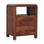 Contemporary Chestnut-Finish Mango Wood Curved Nightstand For Sale - Image 3 of 8