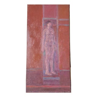 Albert H Palmer, Nude Figure, Oil Painting on Board, 1970s For Sale