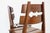 Brown Brutalist Razor Back Chairs by Henning Kjaernulf, 1970, Set of 6 For Sale - Image 8 of 12