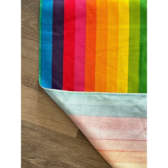 Mid-Century Modern 1960s Rainbow Upholstery Fabric 4.66 YDs For Sale - Image 3 of 9