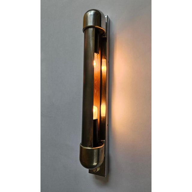 Vintage Bauhaus Art Deco Wall Lamp in Chrome, 1940s For Sale - Image 4 of 16