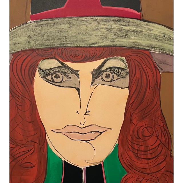 Richard Lindner, 1971 Modernist Lithograph Redhead Pop Art Mod Fashionable Woman Richard Lindner, 1971 For Sale In Miami - Image 6 of 7
