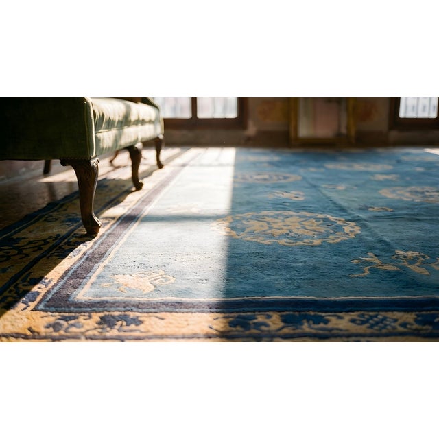 Early 20th Century Chinese Peking Carpet ( 8'2" X 10'8" - 245 X 325 ) For Sale - Image 9 of 10