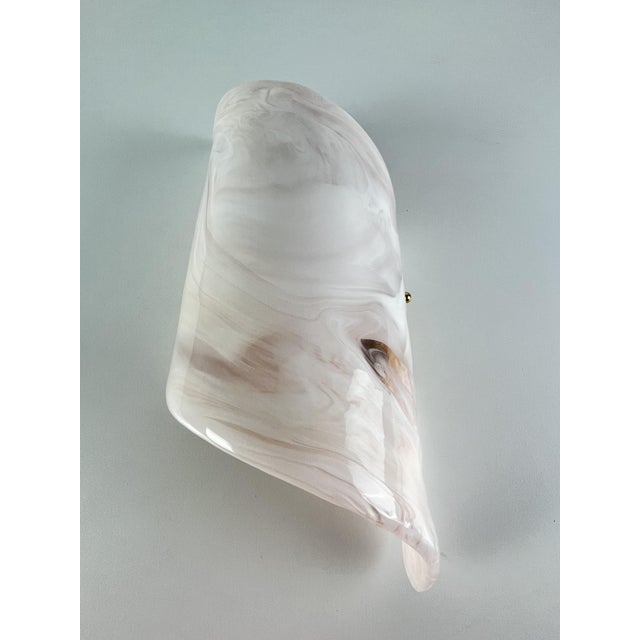 Delightful Venetian Mid-century Murano Glass Wall Lamp, 1960s Golden metal frame, E27 lamp socket. Purchased by my...