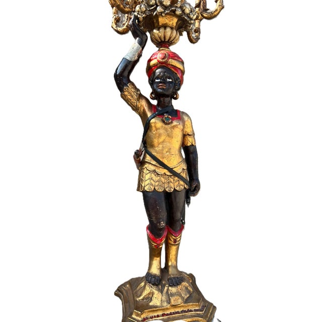 Nine-Light Floor Lamp in Venetian Moor Polychrome by Ignoto for Ignoto For Sale - Image 3 of 16