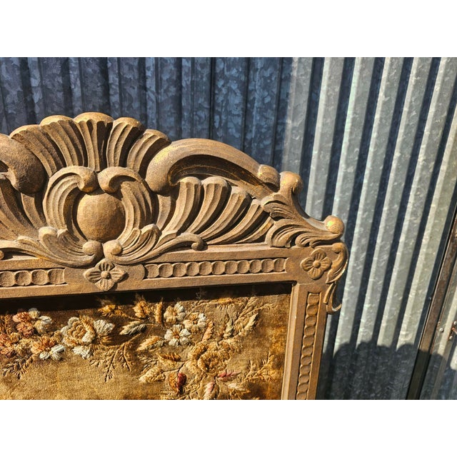 Wood Carved Wooden Fireplace Screen, 19th Century For Sale - Image 7 of 13
