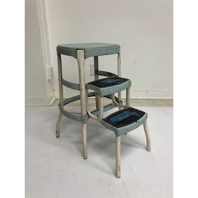 Vintage Industrial Metal Step Stool With Foldout Legs Chairish