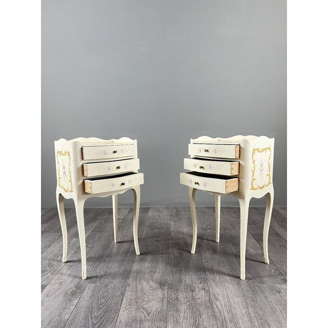 20th Century Louis XV Style Bedside Tables, Set of 2 For Sale - Image 10 of 12