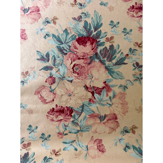 Vintage 1989 Ralph Lauren "Elsa" Floral Upholstery Fabric, 3.5 Yards. Has remained on the roll from a non-smoking home. I...