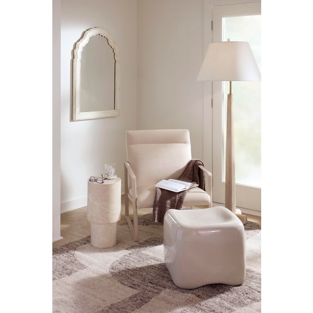 2020s Cushion Concrete Stool, Cream For Sale - Image 5 of 6