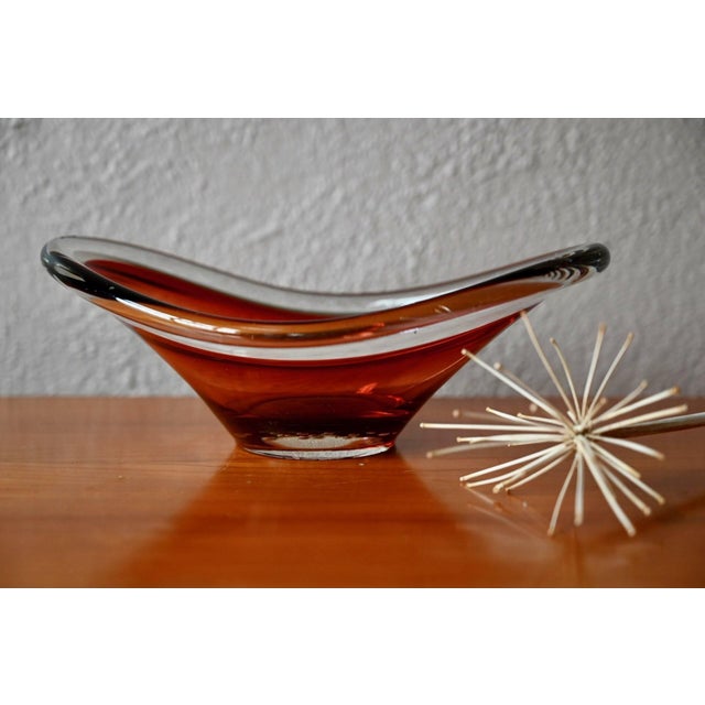 Vintage Scandinavian Glass Bowl from Paul Kedelv Sölvehyttan, 1950s For Sale - Image 10 of 10