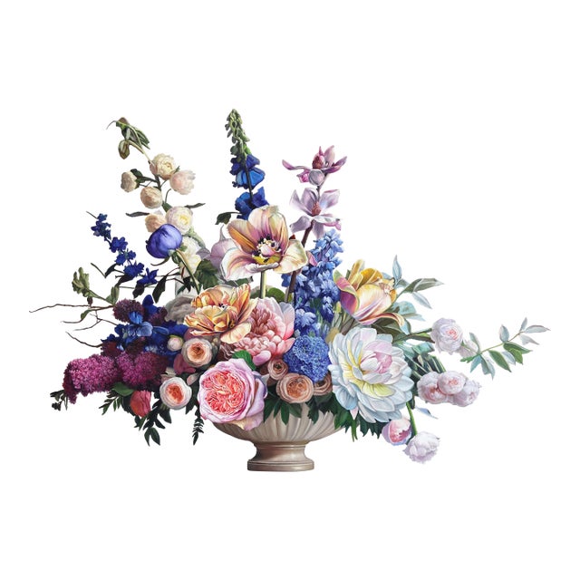 Touched by Your Light - Original Floral Bouquet Still Life Oil Painting For Sale