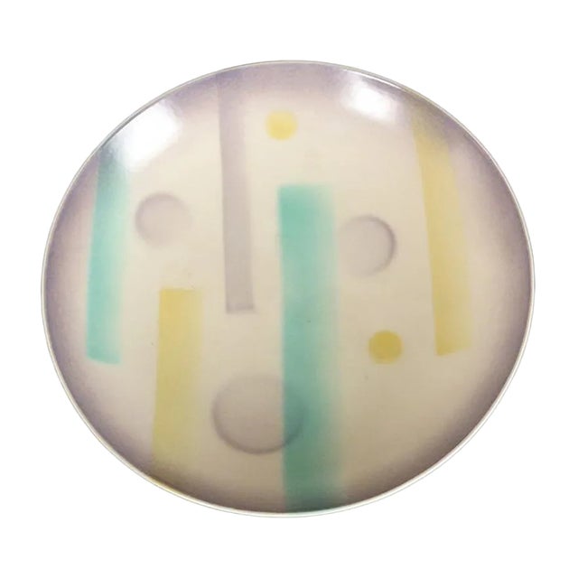 Art Deco Ceramic Bowl with Spray Decor from Karlsruher Majolila For Sale