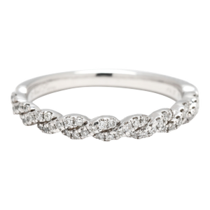 Neil Lane .25ctw Diamond Twisted Band Ring, 14k White Gold, Ring Size 6.75