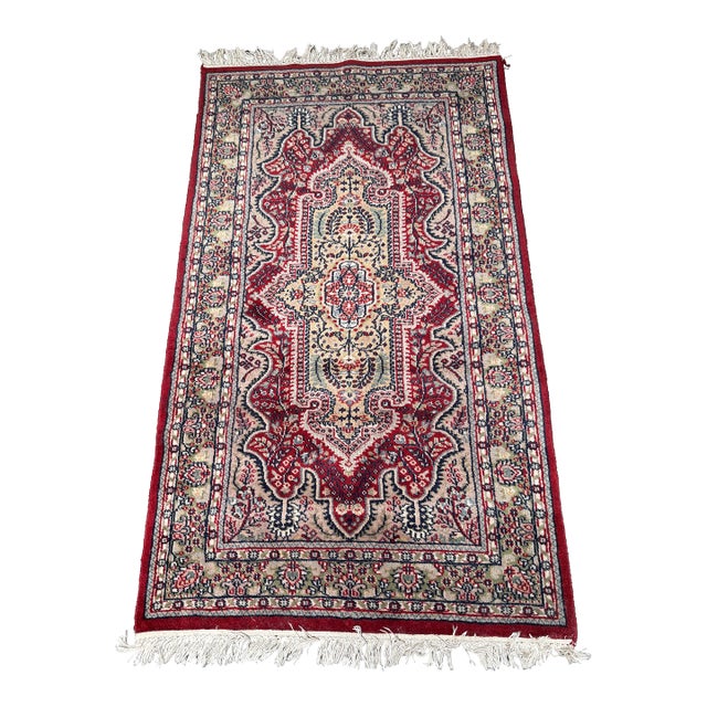 2ft 11in × 5ft 2in Kashmir Silk Area Rug For Sale