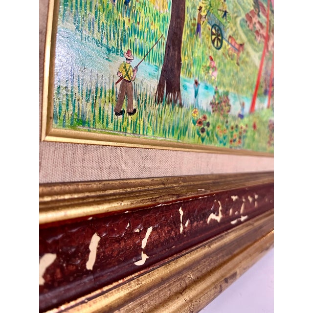 Michel Loeb, French Naive, Fauvist Oil on Panel Painting "Le Petit Clocher" Michel Loeb, c. 20th century For Sale - Image 13 of 14