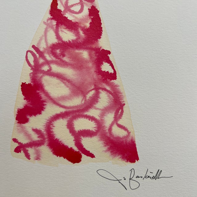 Ink Wash Fashion Dress by Jo Baskerville For Sale - Image 4 of 11