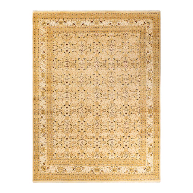 Mogul Hand Knotted Area Rug, Ivory - 7' 10" x 10' 5" For Sale