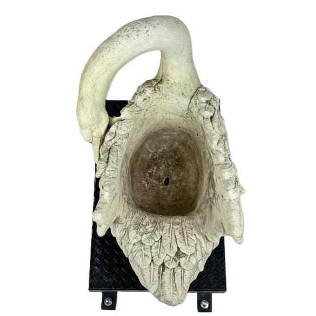 Large Cast Stone Swan 29.5” Garden Ornament Planter by Brookwood Community 1997 For Sale - Image 10 of 12