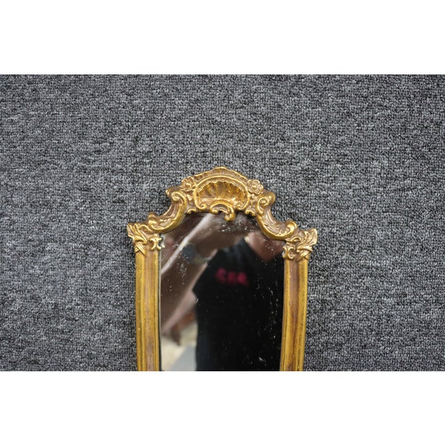 Italian Syroco Gilt Rococo Wall Mirror For Sale - Image 4 of 5