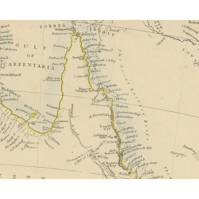 Antique Map of Australia with the 1855 Population Table and County Lists, 1858 For Sale - Image 6 of 9