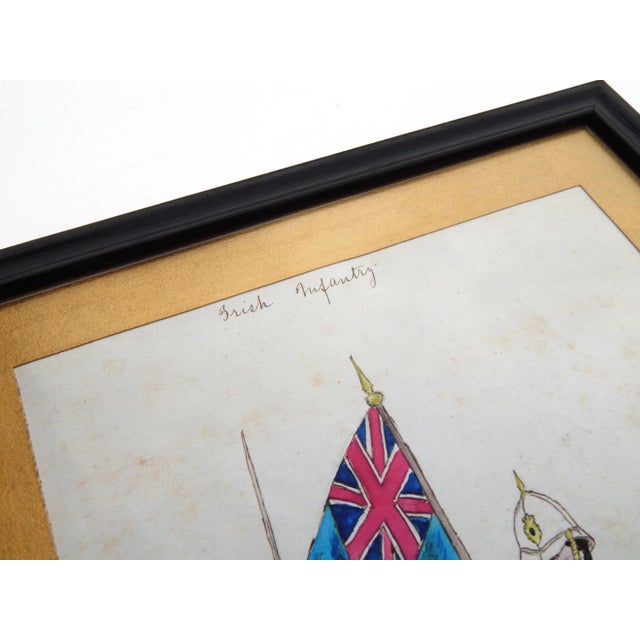 Black Caesar Delia, Military Uniform Study of Irish Infantry, 1883, Watercolor For Sale - Image 8 of 10