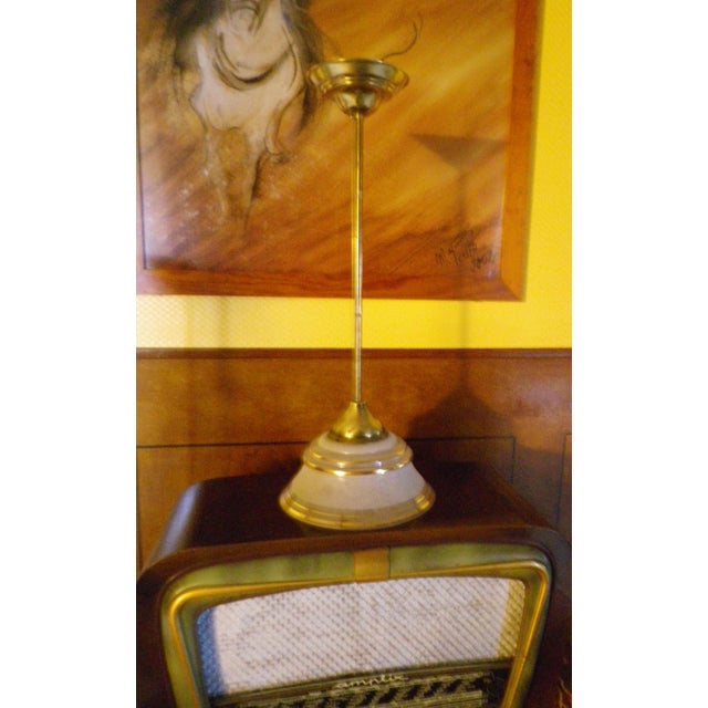 Pendant Light with Smooth and Textured Opaline Glass, 1960s For Sale - Image 14 of 15