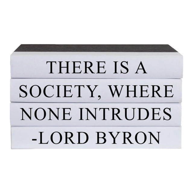 Decorative Books - Quote Book Stack - "A Society" For Sale