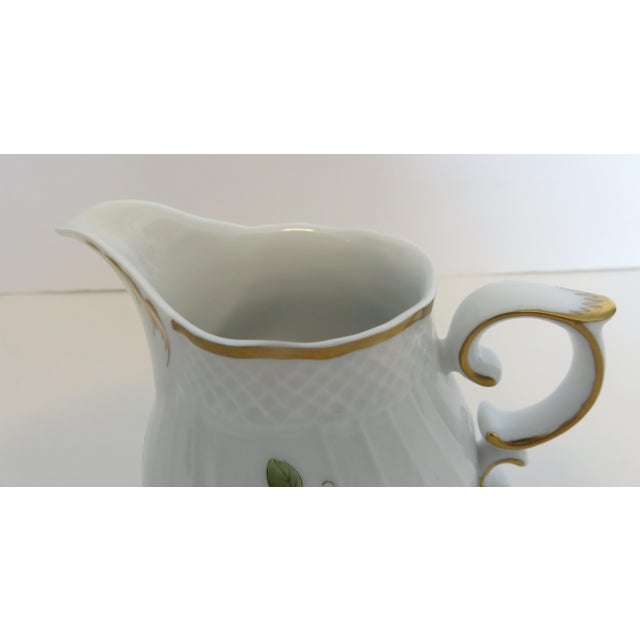1990s Vintage Hollóháza Hungary Porcelin Forest Bird Design Creamer Signed For Sale - Image 4 of 12