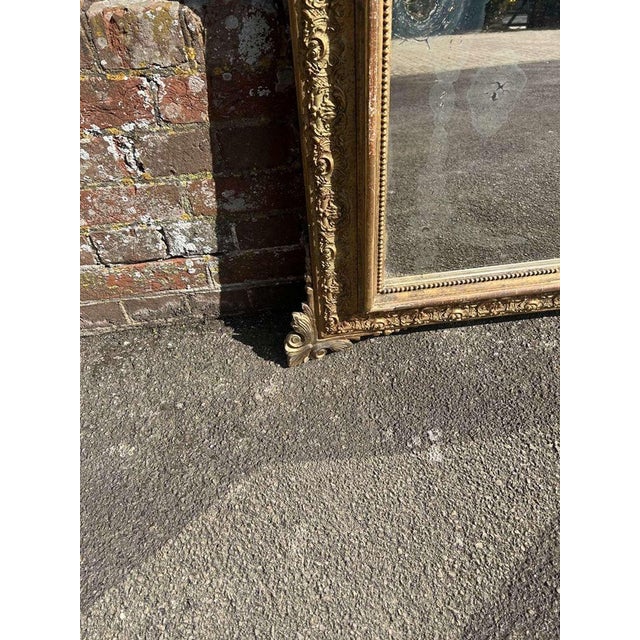 Large Antique 19th Century French Gilt Mirror For Sale - Image 3 of 7