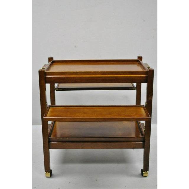 The Bombay Company Modern Rolling Folding Bar Cart Chairish