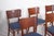 Wood Danish Blue Upholstered Dining Chairs, 1950, Set of 6 For Sale - Image 7 of 10