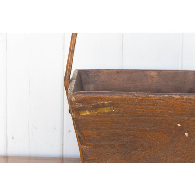 19th Century Brown Glazed Vintage Asian Basket For Sale - Image 5 of 7