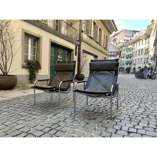 Mid-Century Modern Set of Armchairs by Hans Eichenberger for Strässle by Hans Eichenberger, 1980s For Sale - Image 3 of 12