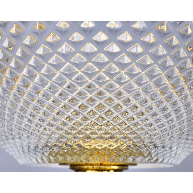 Gold Antique French Gilt Filigree Metal and Crystal Cut Compote With Handles For Sale - Image 8 of 9