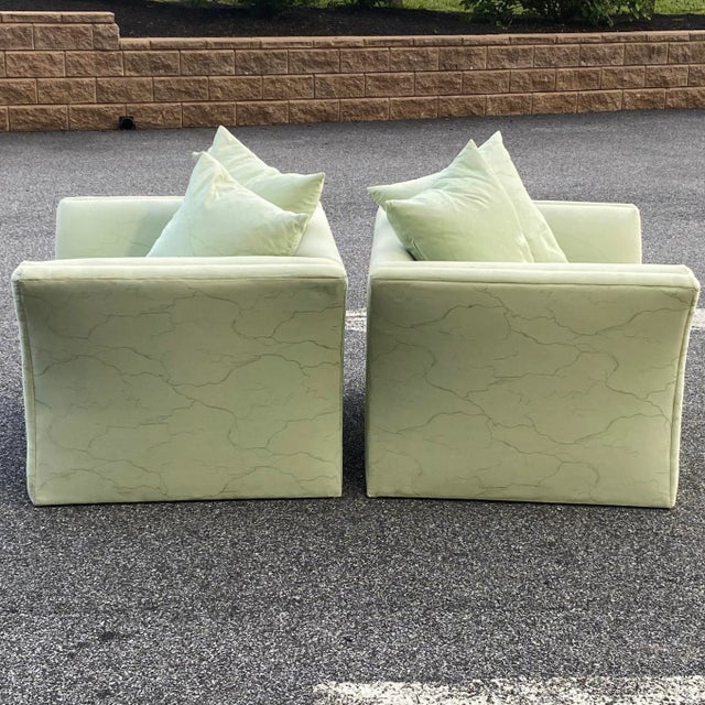 Wood 1980's Modern Royal Lounge Co. Lounge Chairs - a Pair For Sale - Image 7 of 13