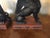 Neoclassical Pair Antique 19th Century Wedgwood Rosso Antico Black Basalt Figures of Egyptian Sphinx For Sale - Image 3 of 13