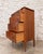 Vintage French Regency Style Solid Wood 4 Drawer Highboy Dresser on Wheels and Original Hardware For Sale In New York - Image 6 of 8