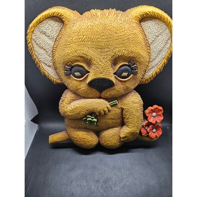 American Vintage 1978 Dart Industries (Homco) Koala Bear Wall Hanging Plaque For Sale - Image 3 of 3