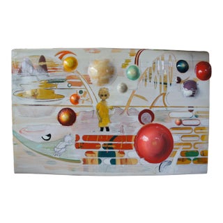 1994 "I'm Sorry" Synthetic Nuvism Surrealism Mixed Media Painting by Scott Jacobson For Sale