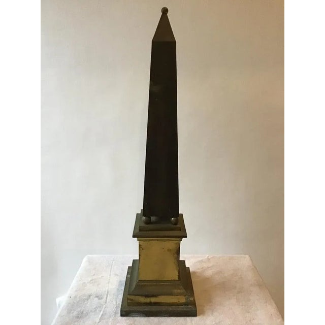 1960s 1960s Tall Italian Brass Obelisk For Sale - Image 5 of 11