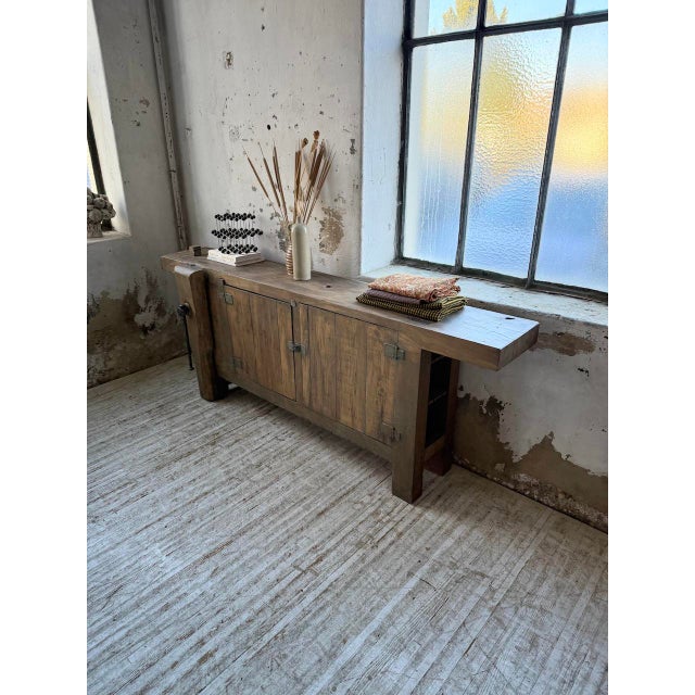 Large Antique Oak Workbench, 1900s For Sale - Image 18 of 18