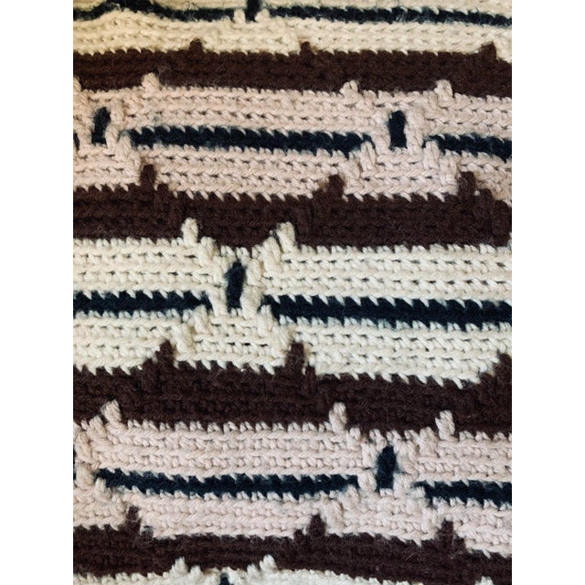Handmade Striped Blanket For Sale - Image 4 of 5