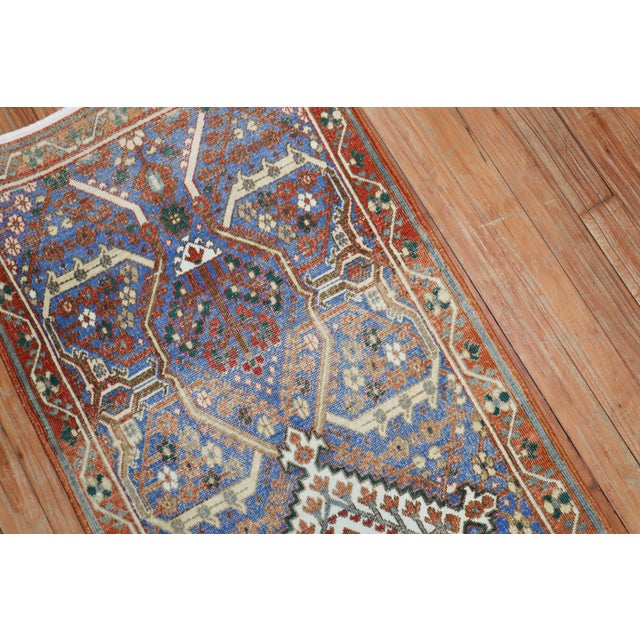 Late 20th Century Joshegan Persian Small Narrow 20th Century Runner - 1'11" x 5' For Sale - Image 5 of 6