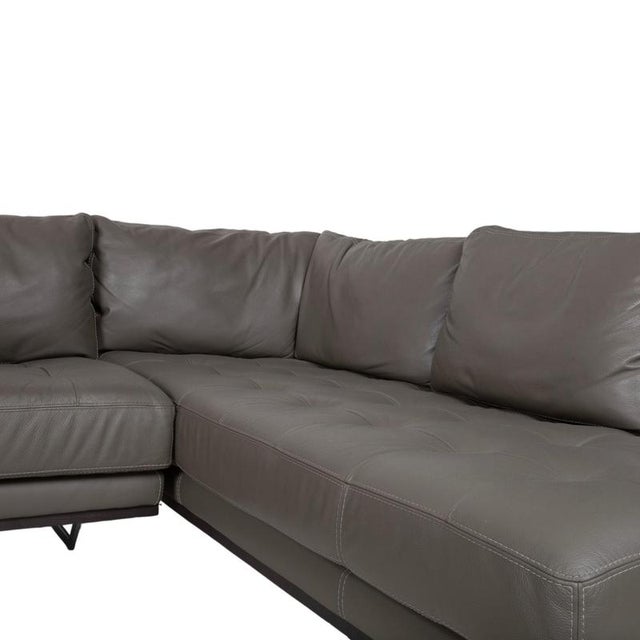 Modern Serenity Leather Corner Sofa from Roche Bobois For Sale - Image 3 of 16